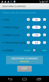 Creatinine Clearance Calc poster 1