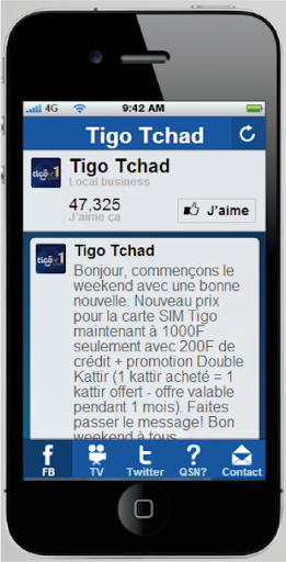 Tigo Tchad Social Media