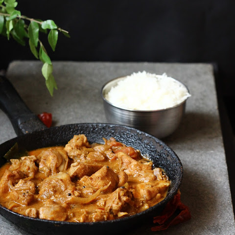 with Chicken menu Roasted noodles Spices chicken Kerala Curry  recipe marias Coconut and