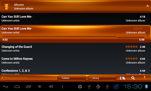 免費下載個人化APP|Poweramp ORANGE METAL skin app開箱文|APP開箱王