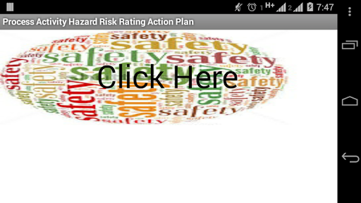 Hazard Risk Rating Action Plan