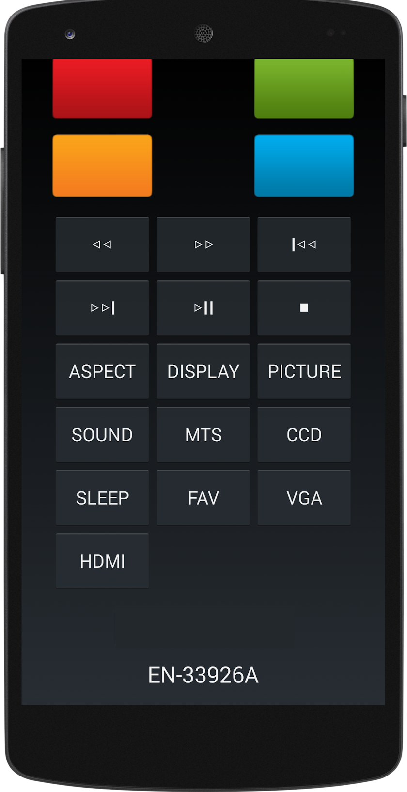 Remote for Hisense (EN-33926A) Screen 3