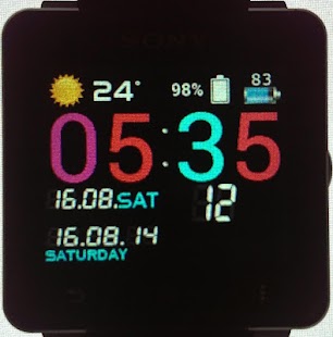 Neon clock for SmartWatch 2 - náhled