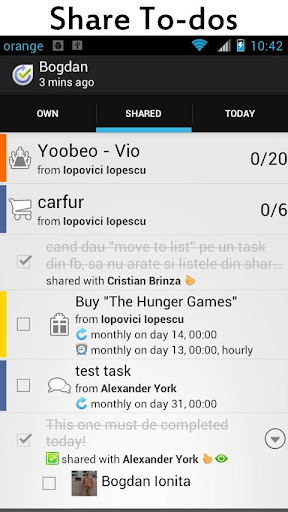 Yoobeo To do List Task Share