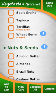 Free Vegetarian Grocery List APK for Android