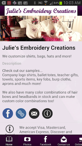 【免費商業App】Julie's Embroidery Creations-APP點子