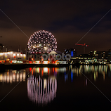 Telus Science World At Night by Daniel Gorman -  