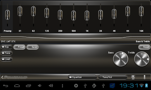 Poweramp Skin الأسود بلاتينية screenshots