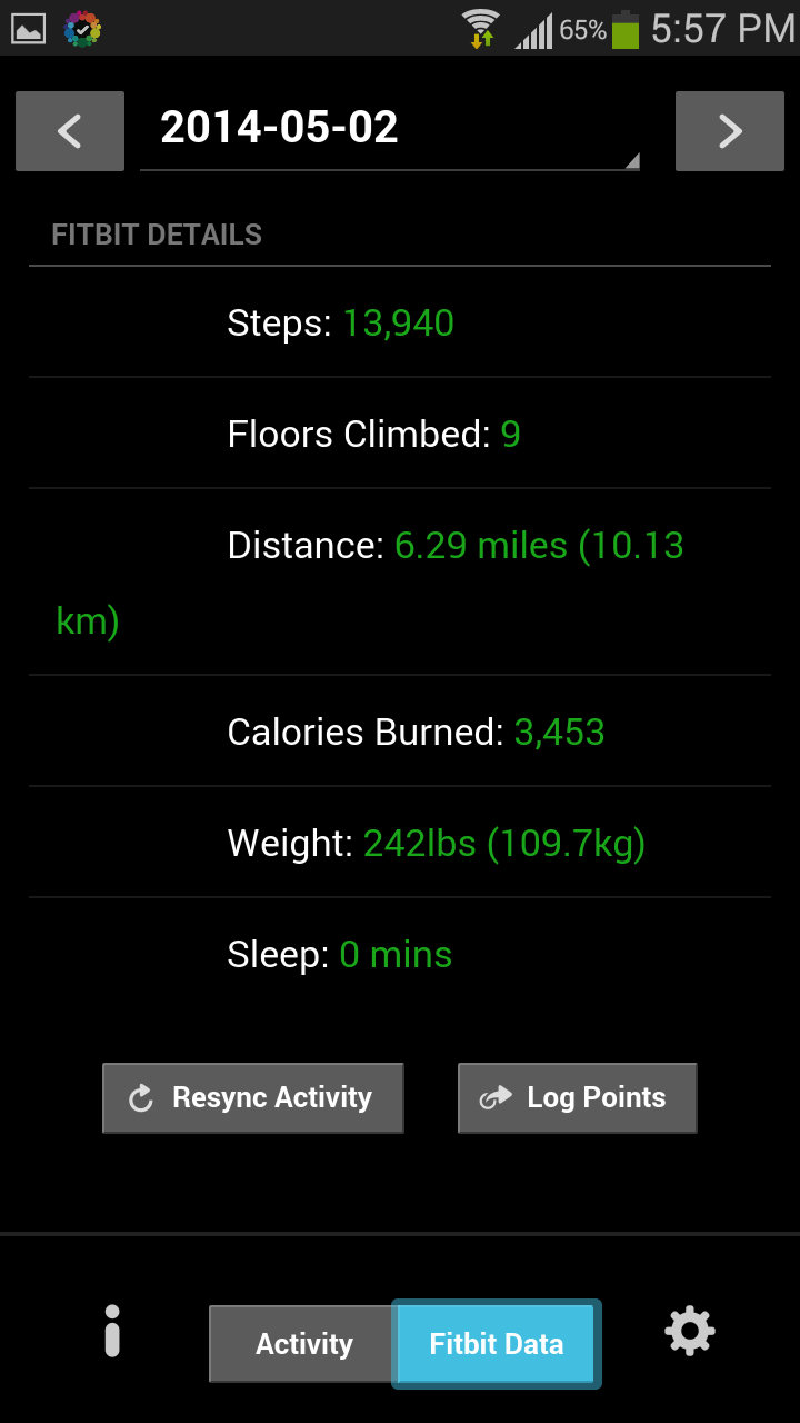 Fitwatchr for Fitbit Screen 1