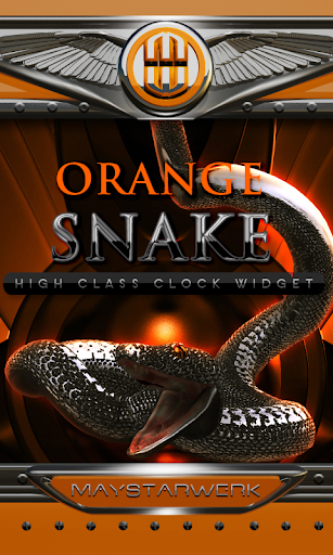 orange snake clock widget