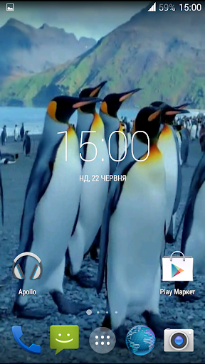Penguins 3D. Live Wallpaper