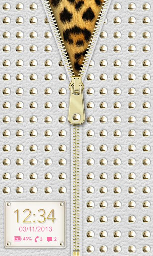 【免費個人化App】☀ Gold Studded Leather Zipper☀-APP點子