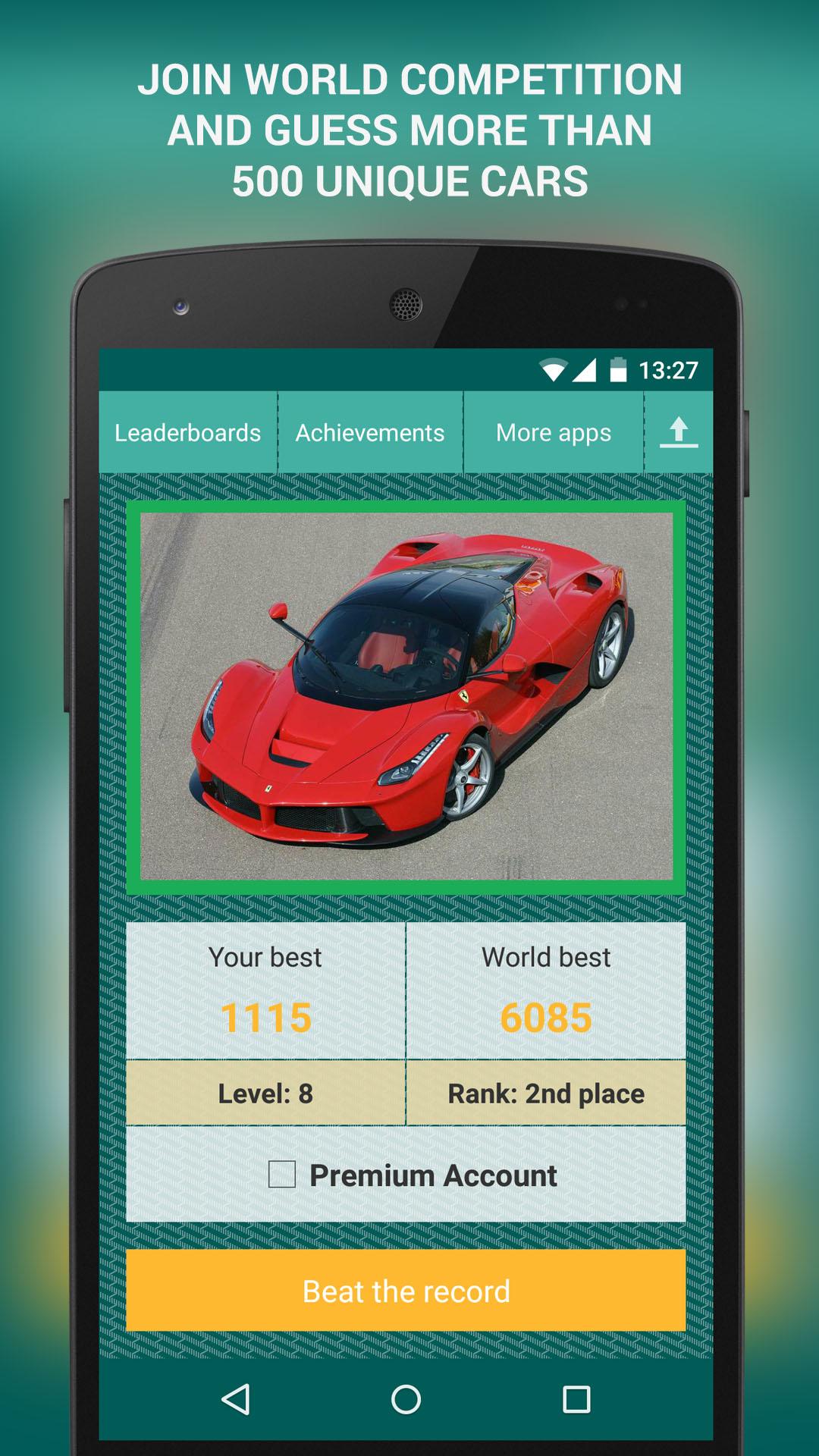 Android application Guess Car screenshort