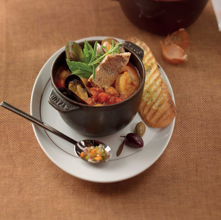 Try the Cioppino as an appetizer or main dish at Tuscan Grille aboard Celebrity Cruises.