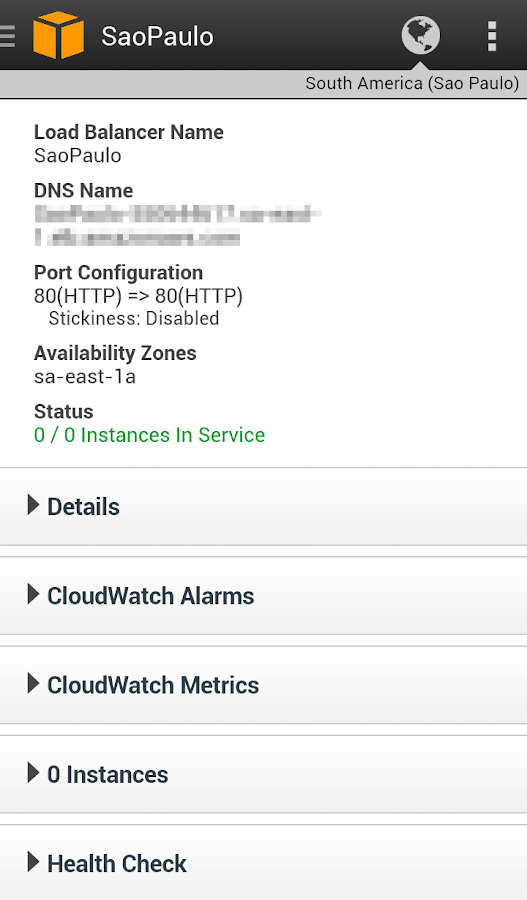   AWS Console – Capture d'écran 