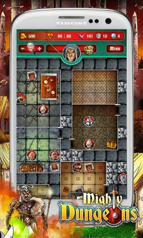    Poderoso tela Dungeons-  