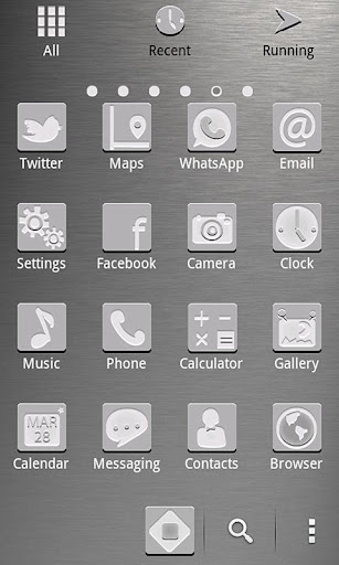 SimplySilver GO Launcher Theme Apk 