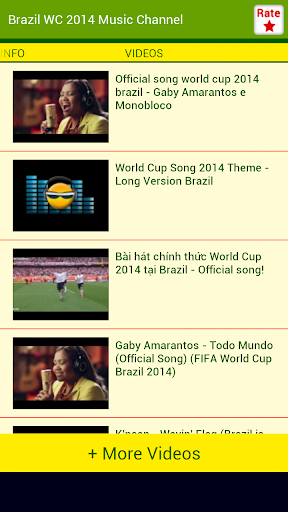 Brazil WC 2014 Songs Channel