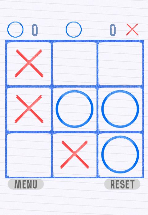 Android application TIC TAC TOE screenshort
