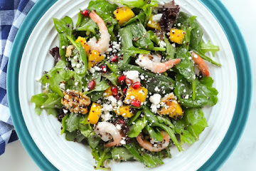 Quinoa Mango Pomegranate Salad with White Balsamic Vinaigrette