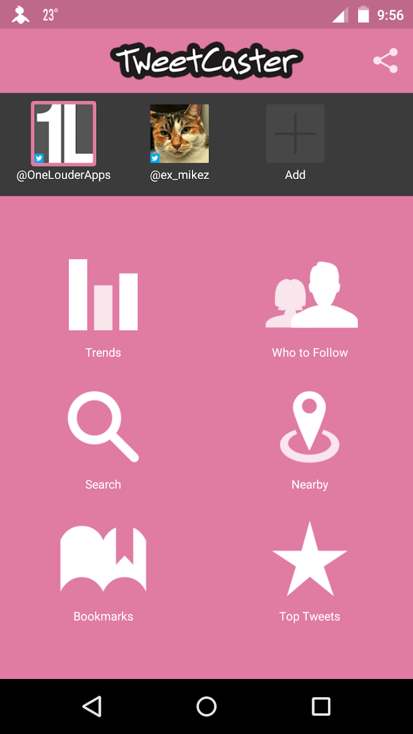 TweetCaster Pink for Twitter Screen 2