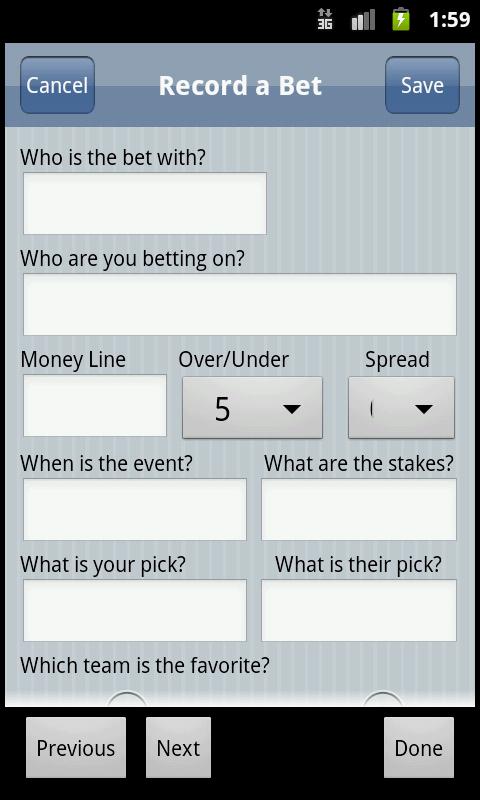 MyBets Manage Your Bets Easily Screen 2
