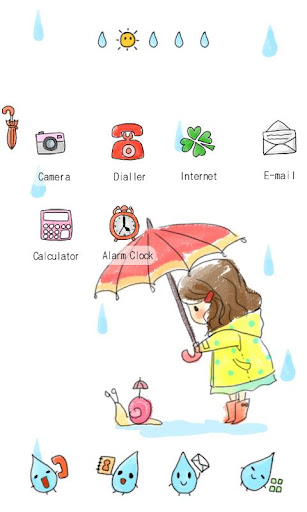 CUKI Theme Rainy Day Girl