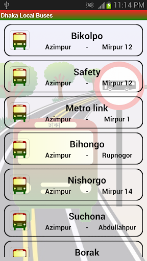 Dhaka Local Bus Route