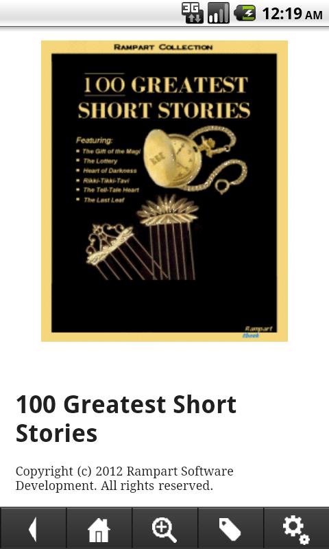 Android application 100 Greatest Short Stories screenshort