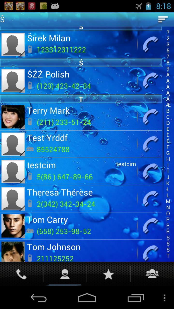 RocketDial Water Theme Screen 2