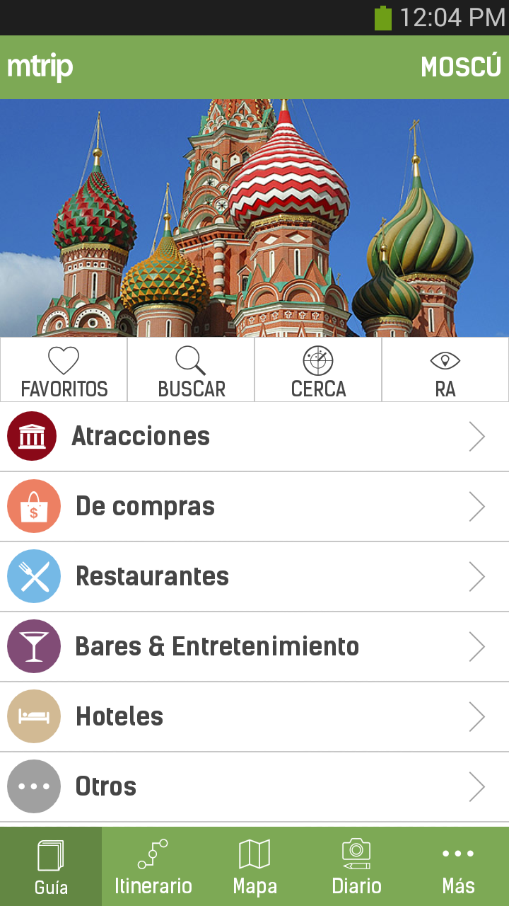 Android application Moscow Travel Guide – mTrip screenshort