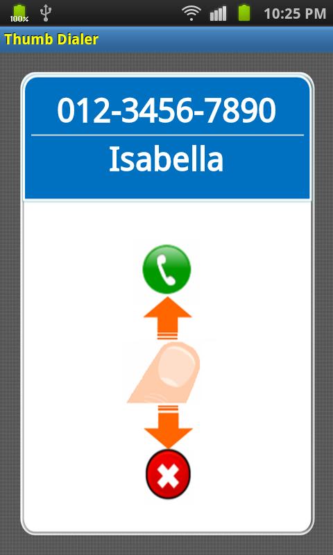 Thumb Dialer Screen 2