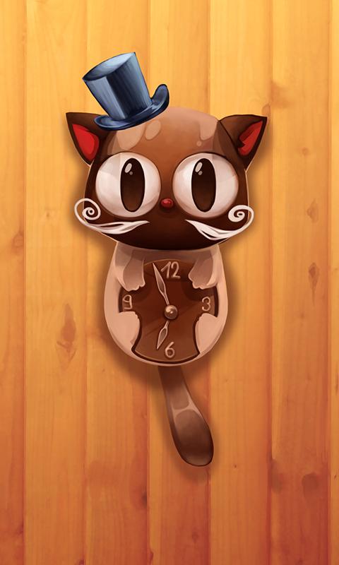Android application TicToc Cat Clock screenshort