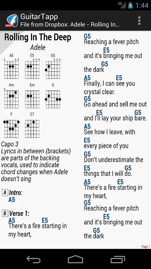 GuitarTapp PRO - Tabs & Chords - screenshot