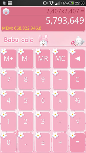 BABU calculator Scalc theme