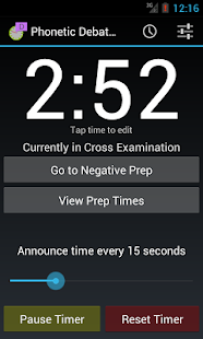 Phonetic Debate Timer Pro Screenshots 1