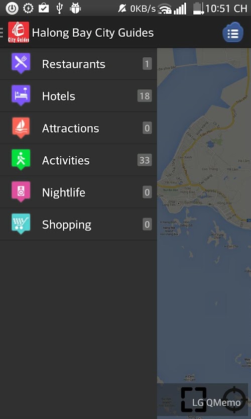 Android application Halong Bay City Guides screenshort