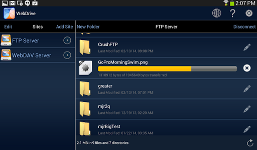 WebDrive, File Transfer Client screenshot 10