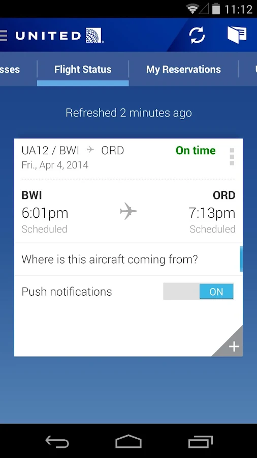 United Airlines - screenshot