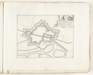 Plattegrond van Sas-van-Gent, ca. 1702