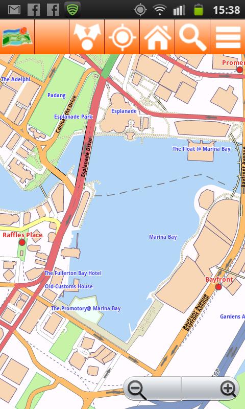 Singapore Offline mappa Map Screen 2