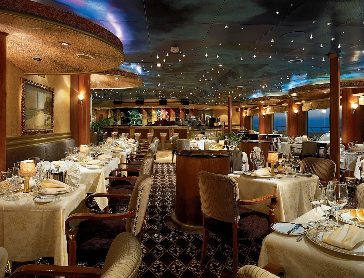 Carnival-Conquest-Point-Supper-Club - Dine on delicious steaks, lamb chops and seafood at Carnival Conquest's enchanting Point Supper Club.