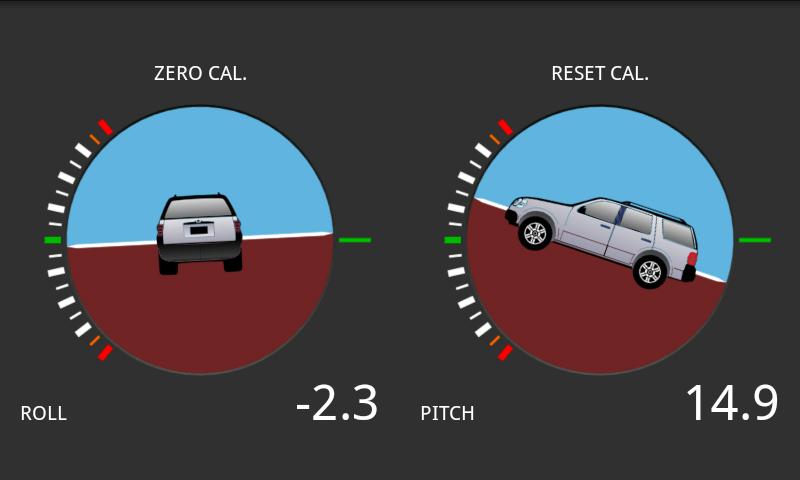 Android application Tilt meter screenshort