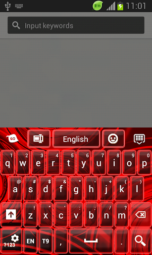 紅色霓虹燈彩色鍵盤