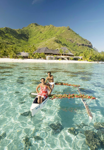True luxury is getting a lovely breakfast delivered by canoe on Mo'orea.