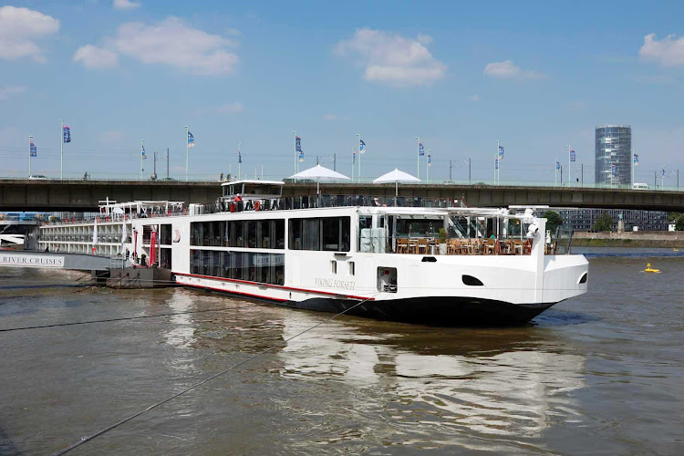 Viking Forseti, here in Cologne, Germany, now sails in France's Bordeaux region.