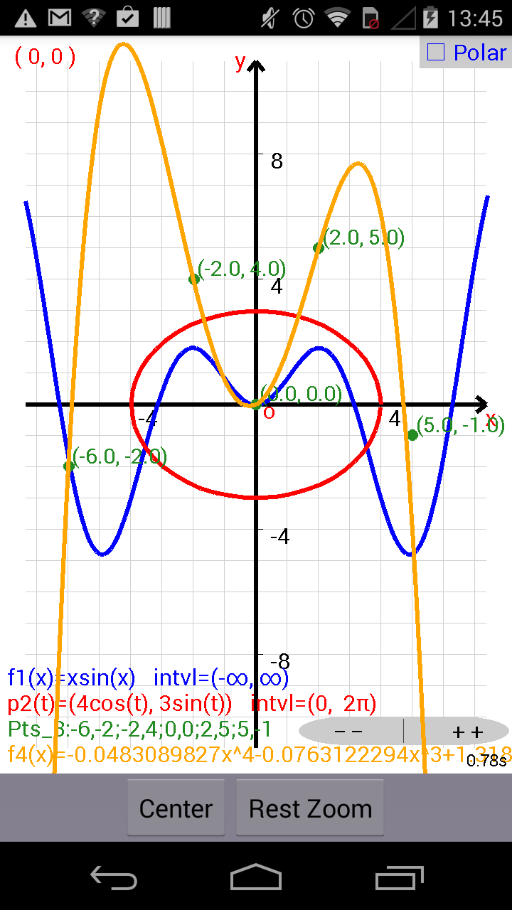Graphing Calculator Screen 1