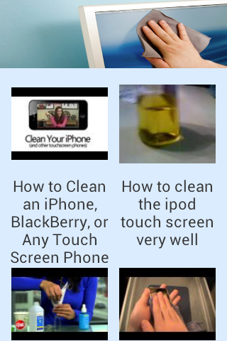 How to clean touch phone