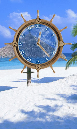 【免費個人化App】My Beach Clock Live Wallpaper-APP點子