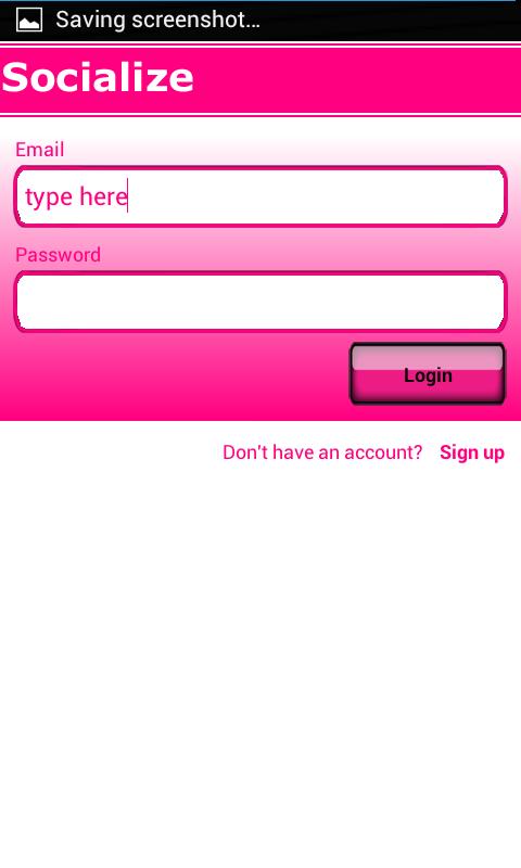 Pink /W Socialize for Facebook Screen 1